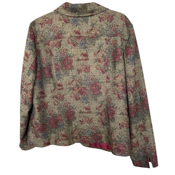 Coldwater Creek Women's Floral Three Button Blazer Size XL - Picture 4 of 4